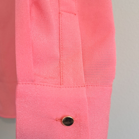 Premise Coral Button Down Career Blouse Size M. - Picture 8 of 8